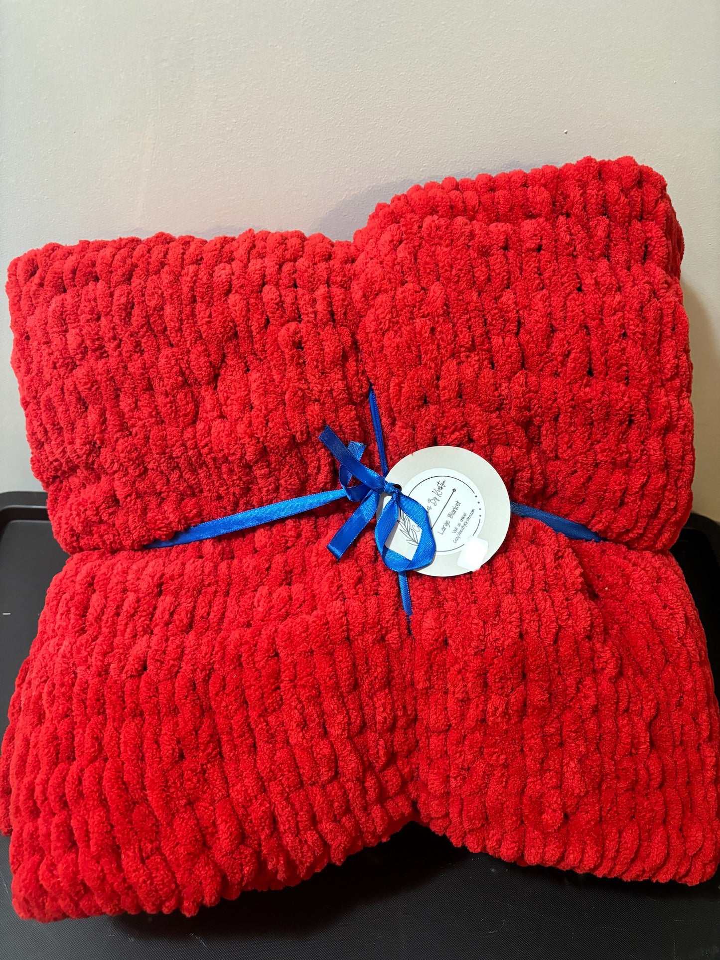 Red Plush Large Blanket - Ready to Ship!