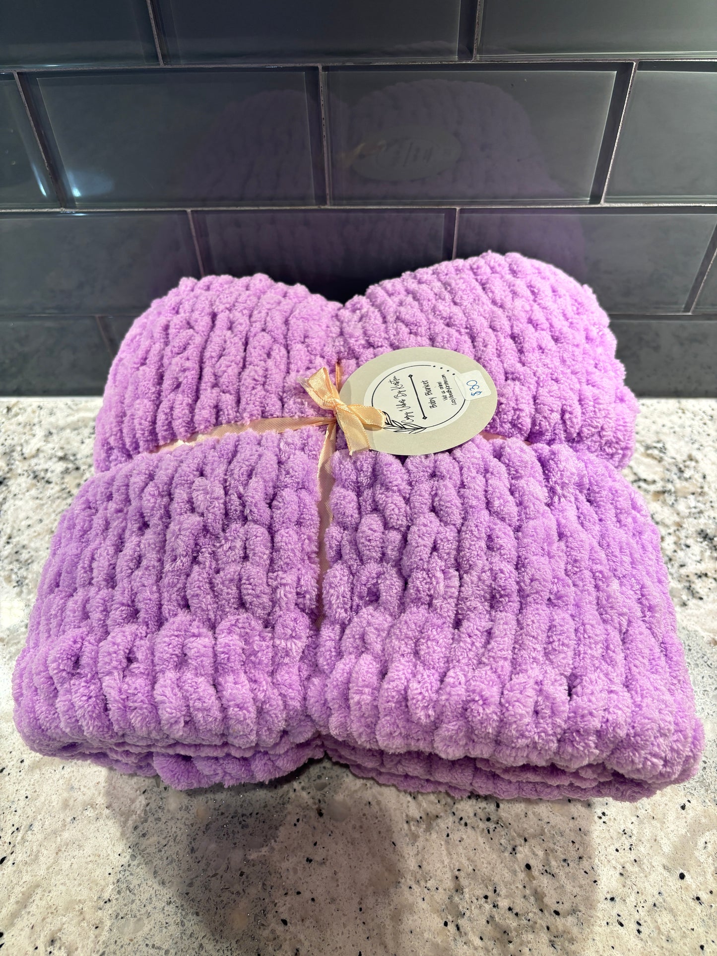 Light Purple Plush Baby Blanket - Ready to Ship!