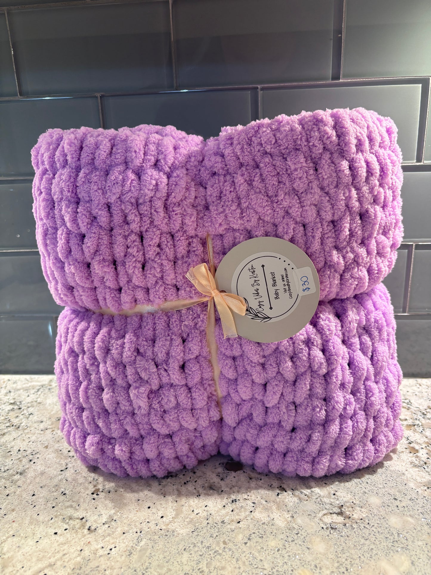 Light Purple Plush Baby Blanket - Ready to Ship!