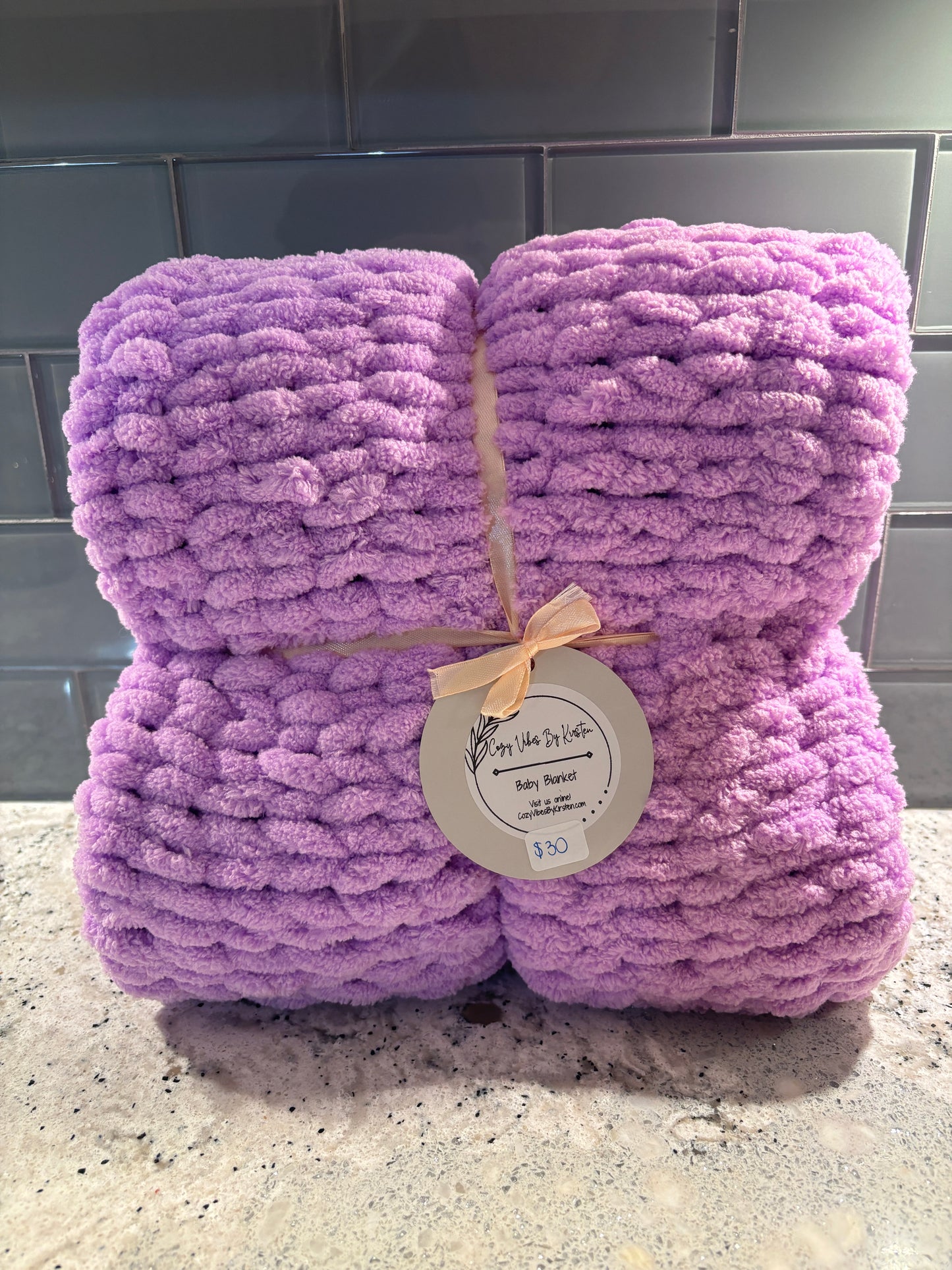 Light Purple Plush Baby Blanket - Ready to Ship!