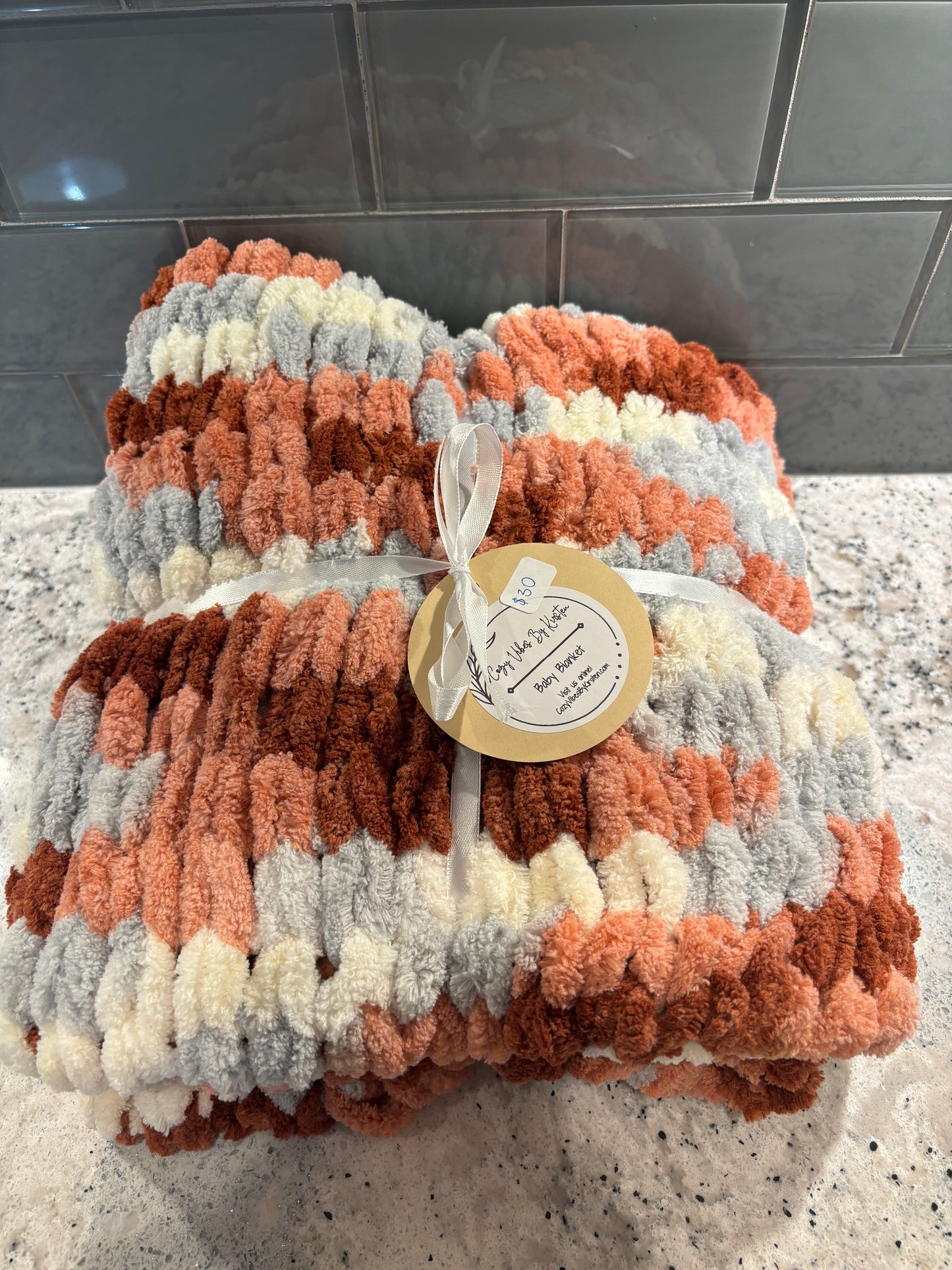 Warm Clay Plush Baby Blanket - Ready to Ship!