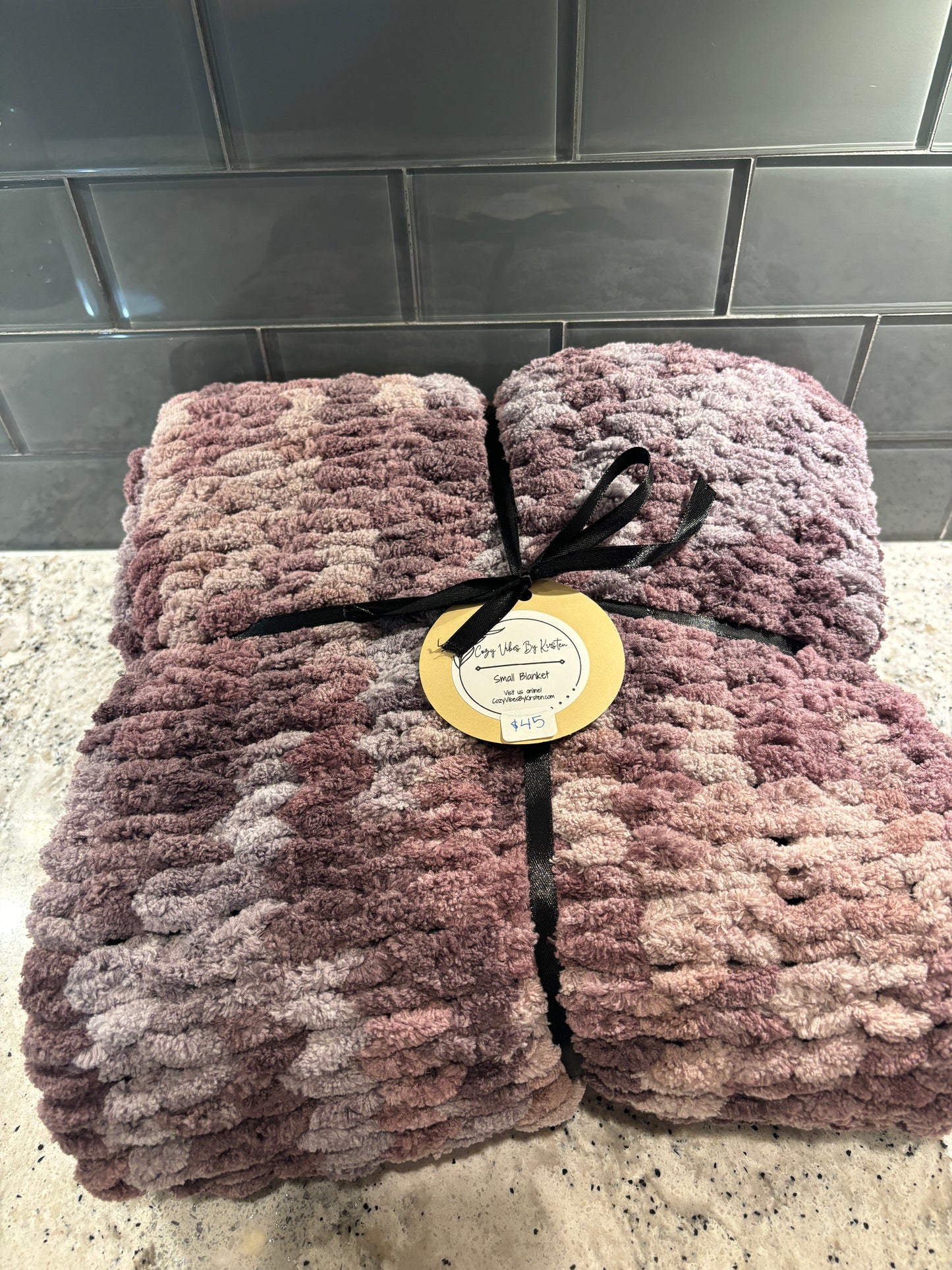 Purples Mix Plush Small Blanket - Ready to Ship!