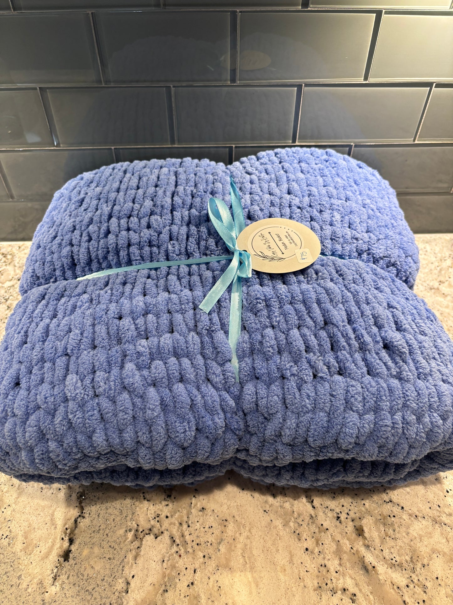 Blue-Purple Plush Medium Blanket - Ready to Ship!