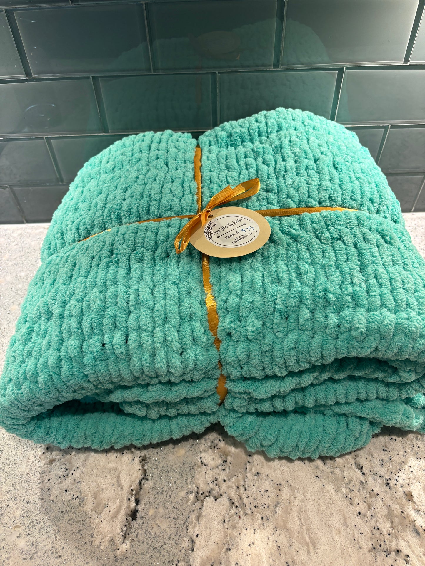 Aquamarine Plush Medium Blanket - Ready to Ship!