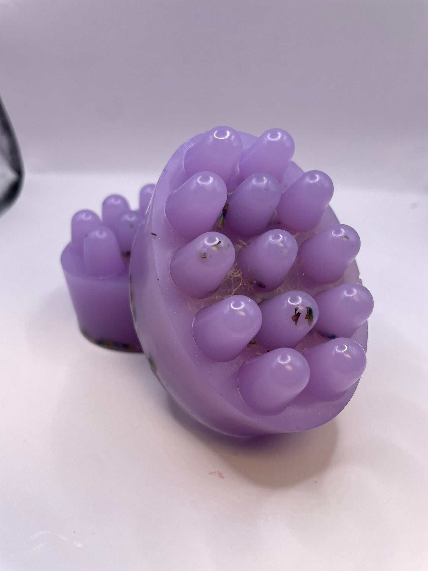 Lavender Massage Bar Soap with Loofah